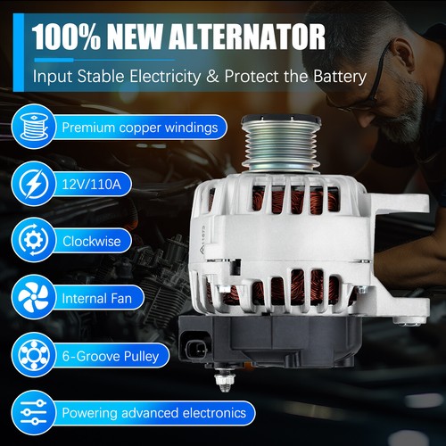 Alternador para 2013 2014 2015 2016 2017 2018 2019 Nissan Sentra 1,8 L 23100-3SH2B - Imagen 6 de 12