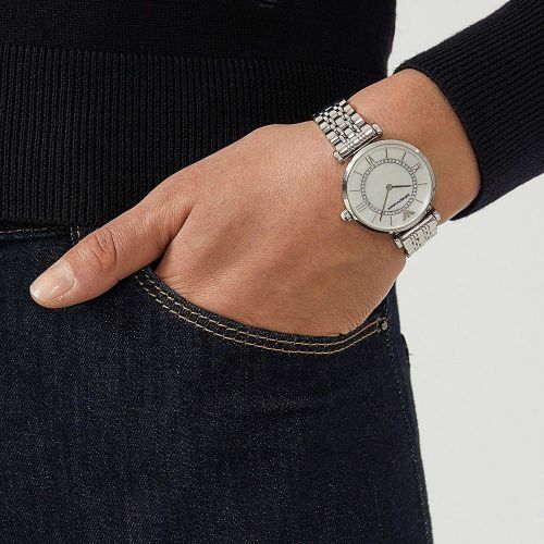 EMPORIO ARMANI CLASSIC AR1908 SILVER/WHITE MOTHER OF PEARL LADIES WATCH - Bild 8 von 9