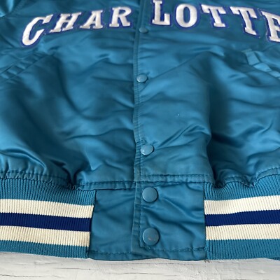 Vintage 90s NBA Starter Charlotte Hornets spellout Satin Vintage 90s NBA Starter Charlotte Hornets spellout Satin