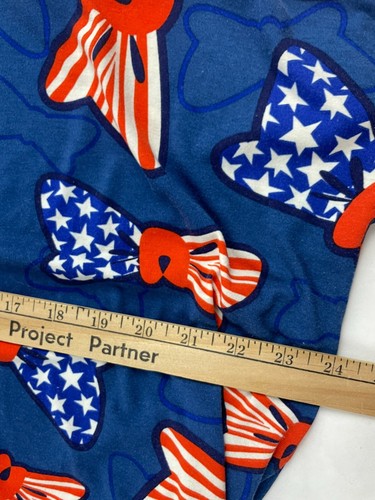 LuLaRoe Shirt Women's Size Small Blue White Red Patriotic America Tunic High Low - Picture 3 of 6