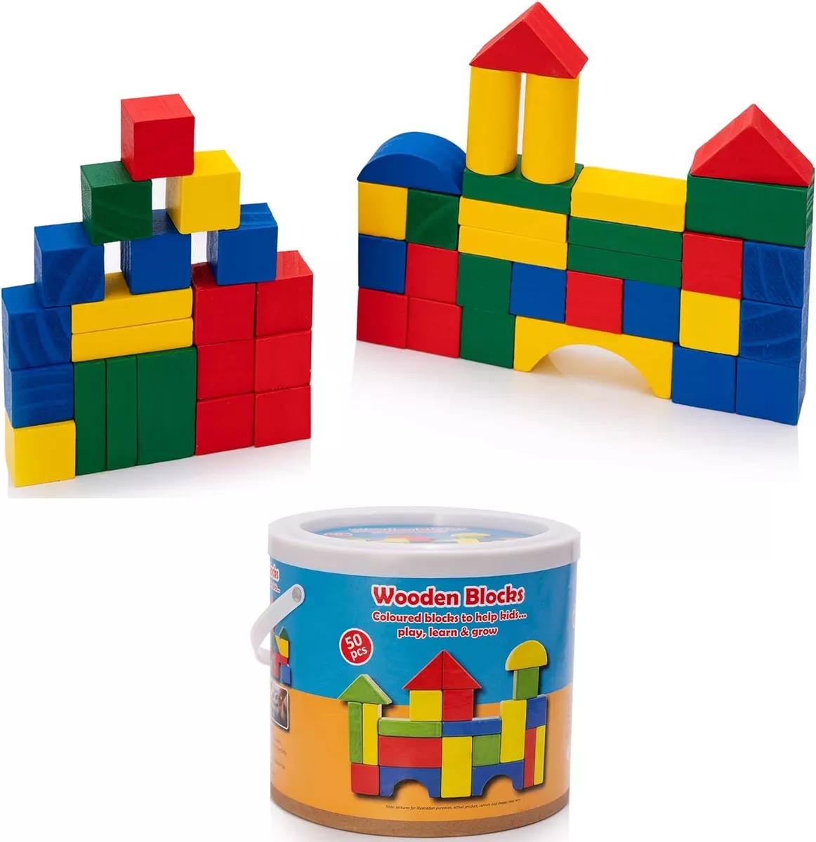 Wooden building on sale blocks for children