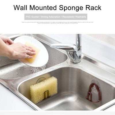 Stainless Steel Suction Cup Kitchen Sink Sponge Holder Drain HOT Rack