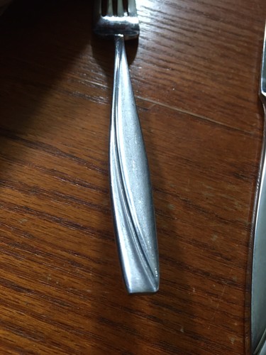 Oneida Camlynn Frost Swirl Chrome Silverware 13 Pc Knife spoon fork VGC - Picture 6 of 8