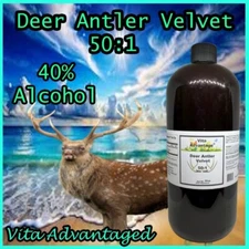 VELVET DEER ANTLER 50:1 IGF-1 LIQUID TINCTURE MAXIMUM STRENGTH  32oz