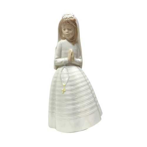 Retired Nao by Lladro Spain Porcelain Figurine # 236 Girl Praying Communion EPC!