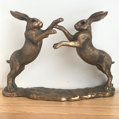 SALE Leonardo Reflections Bronze Hare figurine ornament NEW with damaged box - Picture 9 of 11