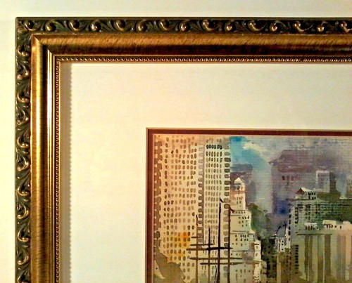 LING YUN Listed NY Artist Sd ORIGINAL CITYSCAPE WATERCOLOR 'SOUTH ST SEAPORT' NR - Picture 4 of 8