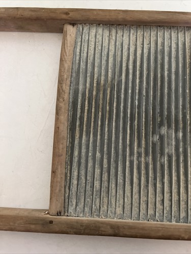 VINTAGE NATIONAL WASHBOARD CO.  #609  WOOD & METAL WASHBOARD MADE IN USA - Picture 5 of 11