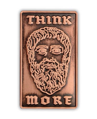 Plato Think More Enamel Pin, philosopher, Socrates, Aristotle, Academy in Athens - Picture 1 of 4