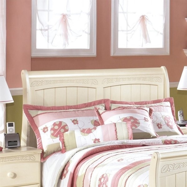 Cream Color Full Sleigh Headboard by Ashley Furniture for sale online