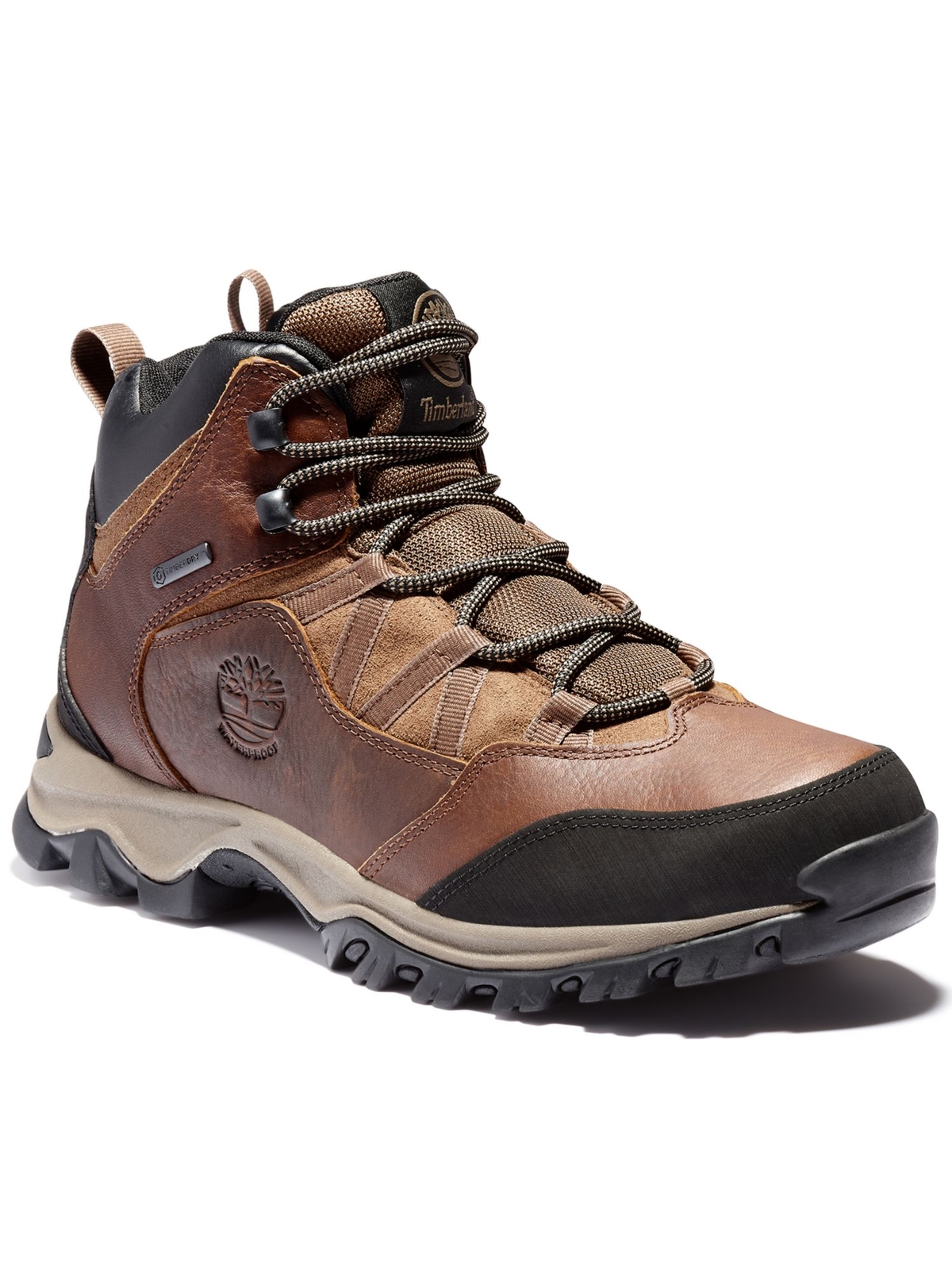 Мужские коричневые амортизирующие походные ботинки TIMBERLAND Mt. Major с круглым носком на танкетке 13