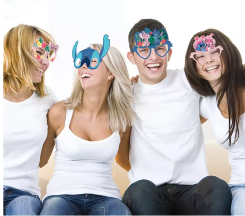new 12pcs Stitch Children's Party Decoration Paper Glasses Photo Cosplay Props - Picture 3 of 4