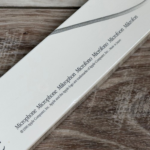 Vintage 1990 Apple Microphone FACTORY SEALED in Original Box Apple Computer Mic - Afbeelding 2 van 4