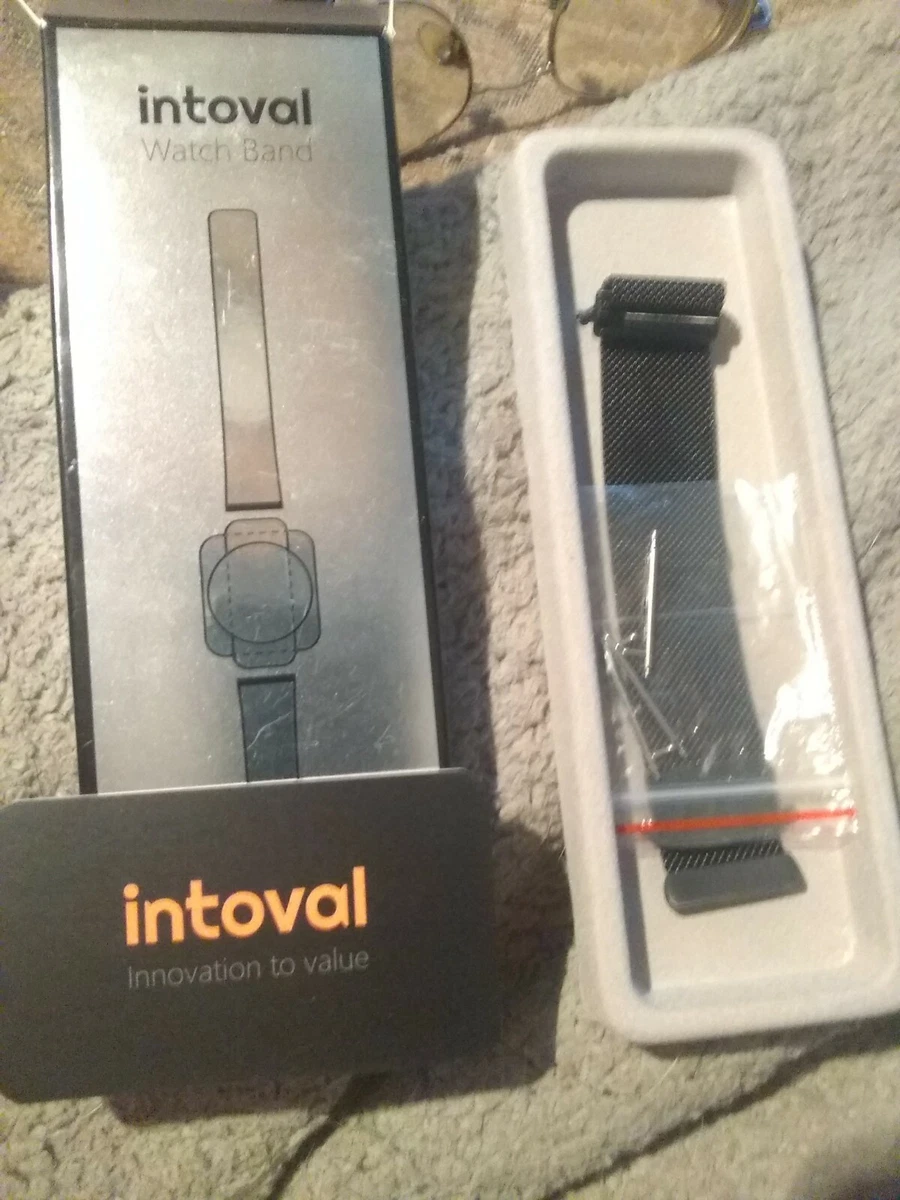 Intoval Watch Band Small Black Wire Mesh Fitness Tracker Band Replacement