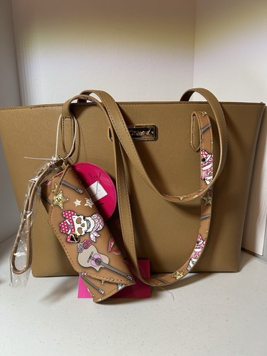 Betsey Johnson Camel Tote Bag Purse Cowboy Western Skull Wristlet Sunglass Case - Picture 3 of 14