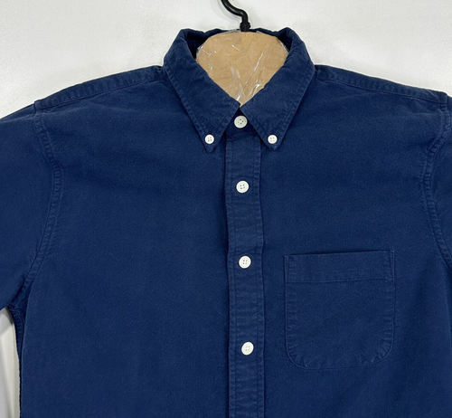 Abercrombie & Fitch Shirt Mens Small Navy Blue Button Down Long Sleeve Regular - Picture 5 of 13