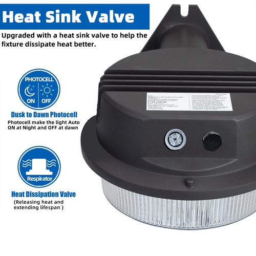 LED Barn Light 75W,8400LM Dusk to Dawn Security Area Lighting Yard Lighting IP65 - Picture 7 of 12
