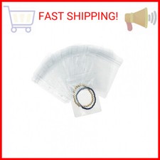 100 Pack Clear Plastic Bags for Jewelry, Earrings, Necklaces, Mini Resealable