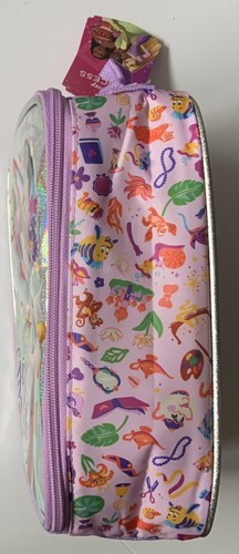Bolsa de almuerzo reutilizable aislada para niños Princess Disney con bolsillo para botella de agua de malla - Imagen 6 de 7
