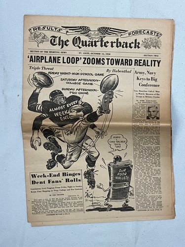 Lot of 10 Newspapers, Articles 1925-58 Sporting News SUN Dizzy Dean BABE RUTH - Picture 17 of 17