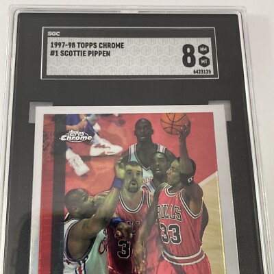 1997-98 Topps Chrome Scottie Pippen #1 SGC 8.0 NM MT Chicago Bulls 
