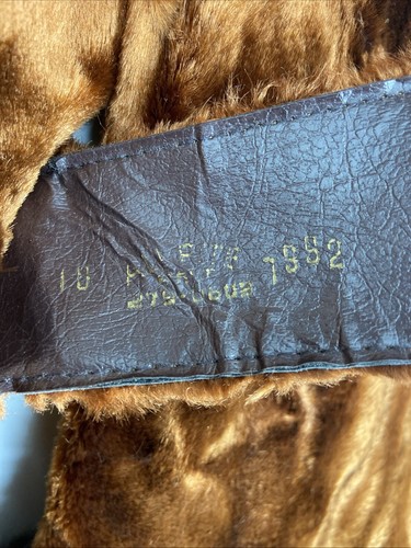 Abrigo de Colección Penny Lane Terciopelo Bronce Imitación Piel de Oveja Cuello y Mangas Talla S/M - Imagen 12 de 15