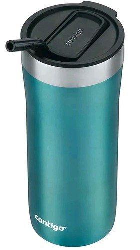 Contigo Streeterville Edelstahl Becher mit Kunststoff Strohhalm 24 Unzen Neu - Bild 6 von 8