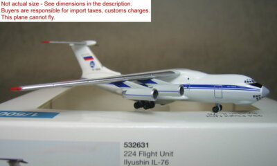 1/500 HERPA 224 Flight Unit llyushin IL-76 Collection Diecast Model 532631 1/500 HERPA 224 Flight Unit llyushin IL-76 Collection Diecast Model 532631