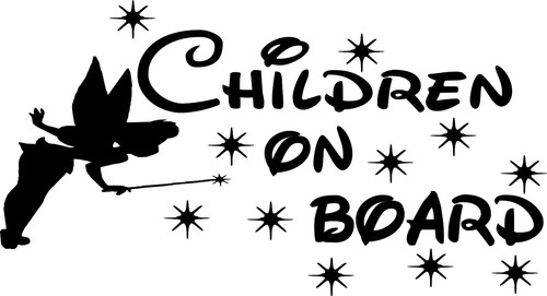 Fairy Tinkerbell bebé a bordo niño, niños, princesa, coche/furgoneta pegatina de ventana!¡! - Imagen 4 de 11