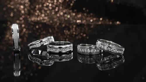 Mens Sterling Silver Ring Men Wedding Promise Ring Wedding Bands Him 6.8MM - Video 1 of 1