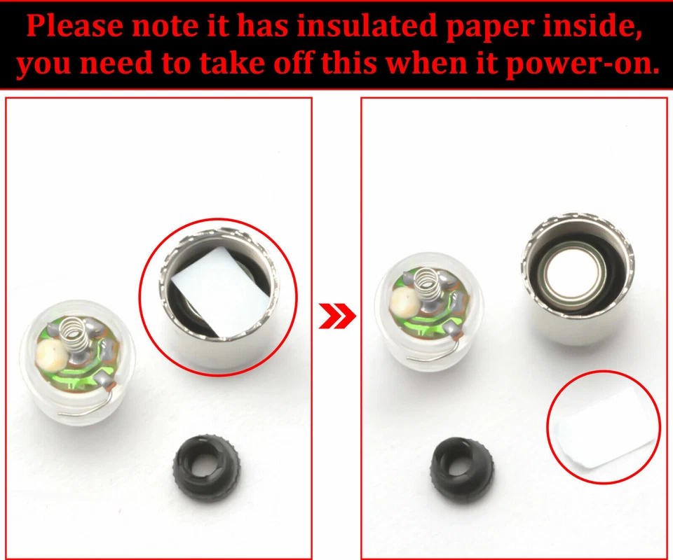 4x Lâmpada LED vermelha pneu roda pneu válvula de ar haste tampa luzes para carro motocicleta bicicleta - Imagem 4 de 4