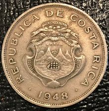 HIGH GRADE XF 1948 COSTA RICA 50 CENTIMOS COIN-AGT161