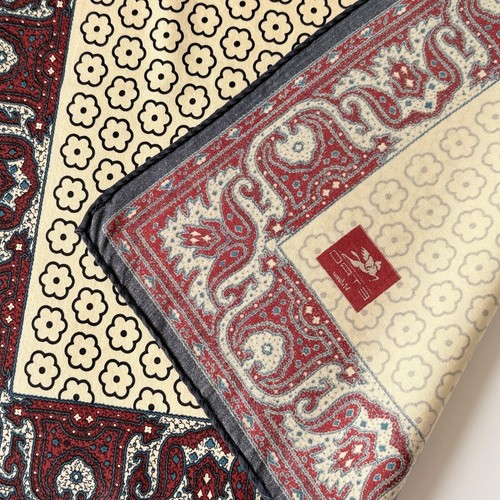 ETRO MILANO SEIDE KLEINES TASCHENSCHAL TASCHENTUCH PAISLEY GEBLÜMT BLAU 40 cm 15 in - Bild 4 von 6