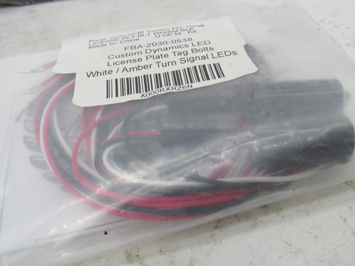 Custom Dynamics LED License Plate Tag Bolts Amber Turn Signals 2030-0358 - Picture 5 of 5