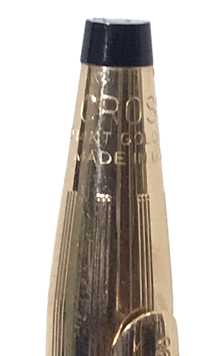 Cross Ballpoint Pen, 1/20 14k Gold Filled/ USA MADE, USED-works blue ink - Picture 12 of 20