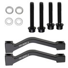 2 Sets MTB Rotor Brake Caliper Mount Adapter 180mm Disc Brake Adapter w/ Bolts