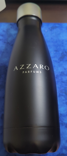 Azzaro parfums water bottle , stainless steel , 15 oz