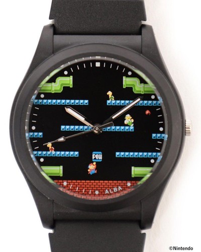 New SEIKO ALBA BEAMS Nintendo Limited Mario Game Bros Watch Black Set of 3 Japan - Picture 5 of 10