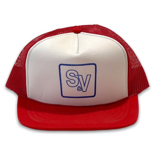 Vintage Snapback Trucker Hat S and V Logo 80s 90s Train Company Cap
