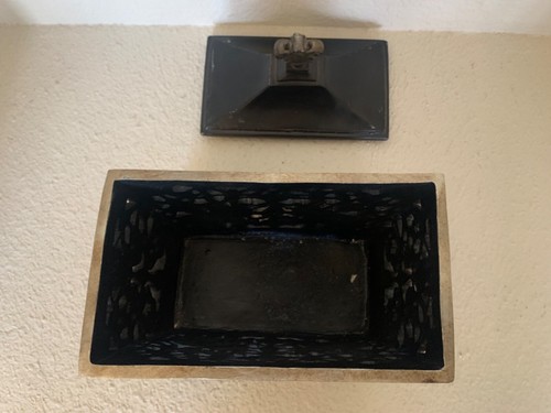 Spectacular Home Design Storage Accent Box With Gold & Elephant Detail - Bild 3 von 7