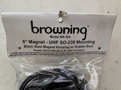 Browning Model BR-354 5” MAG-UHF SO-239 Mounting Double Shield RG-58 PL-259 - Zdjęcie 2 z 7