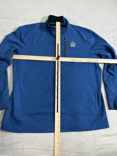 Alaskan Hardgear Sweater Mens L Large Blue 1/4 Zip Pullover Mock Neck - Picture 6 of 7