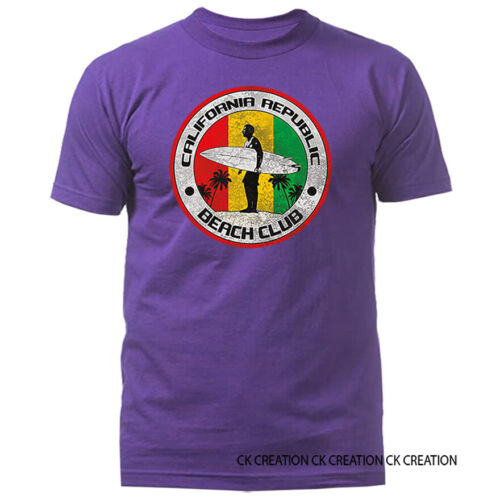 Camiseta gráfica de surf California Republic Beach Club Rasta palmera - Imagen 10 de 14