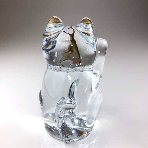 Baccarat Maneki Neko Lucky Fortune Cat Crear Cristal Limitado Japón Raro SIN USAR - Imagen 5 de 14