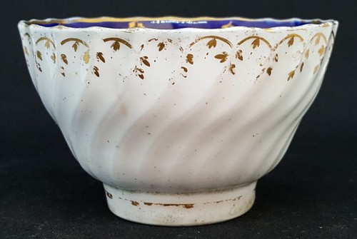 Gold Vergoldet Vintage Pre Victorian Antik Geriffelt Teeschale - Bild 2 von 8