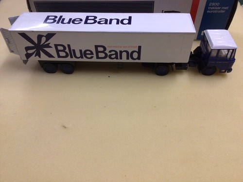 Lion Car 1/50 Scale Nr. 59 - DAF 2800 Euro Truck & Trailer - Blue Band Boxed
