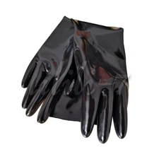 Short Latex Seamless Gloves Five-finger To Forearm High for Fetish Clubwear BDSM