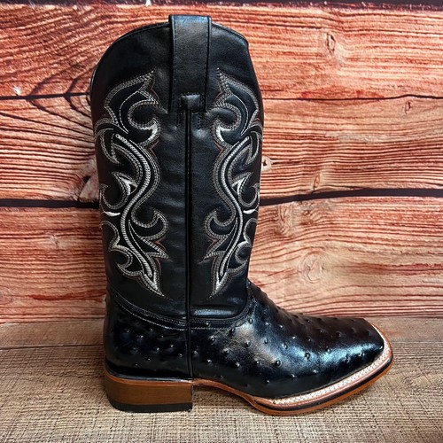 Men Ostrich Print EXOTIC cowboy SQUARE TOE Boots Botas Hombre Avestruz Vaquera - Picture 29 of 44