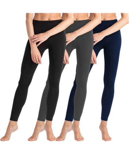 DAMEN THERMO LEGGINS  SCHWARZ-BLAU-GRAU INNEN FLEECE  WARM  GRÖßE S - 3XL WINTER - Bild 1 von 7