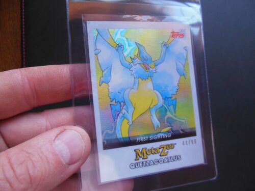 Topps MetaZoo Quetzalcoatlus Serie 0 PRIMO AVVISTAMENTO Rainbow Foil Holo 44/99 quasi nuovo - Foto 5 di 5